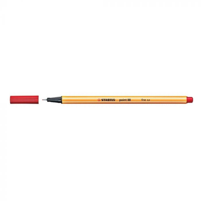 Stabilo Point 88 FineLiner Stick Pen F Red 8840