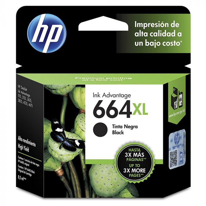 HP Inkjet Cartridge #664XL Black F6V31AL