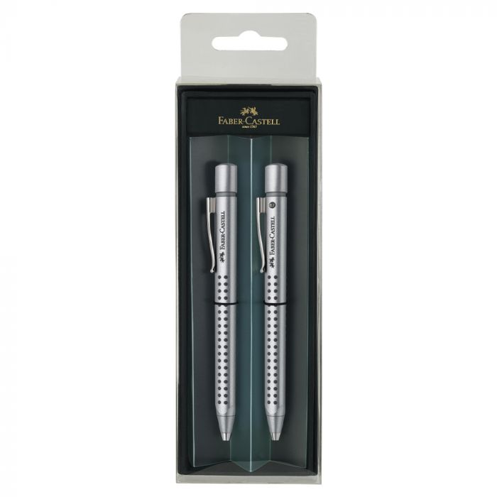 Faber Castell Grip 2011 Pen Set MP+BPP Silver 131270