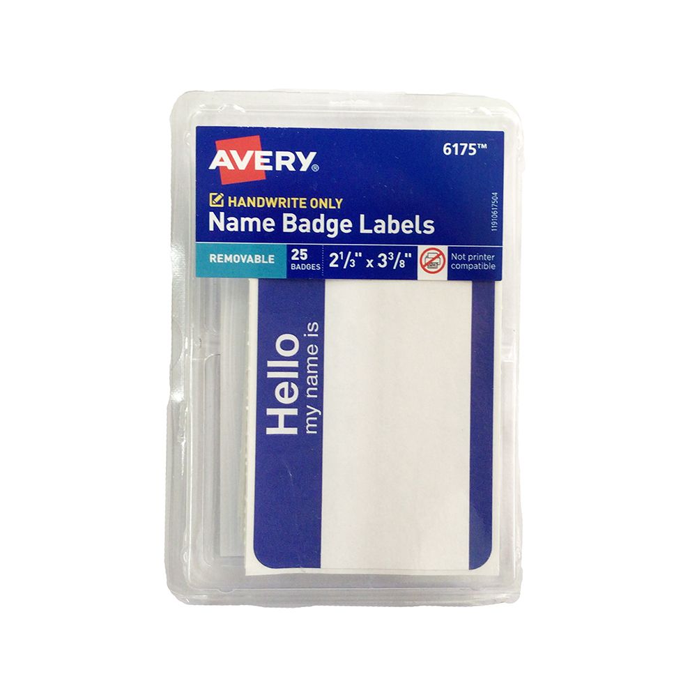 Avery Name Badge -Hello Blue 6175