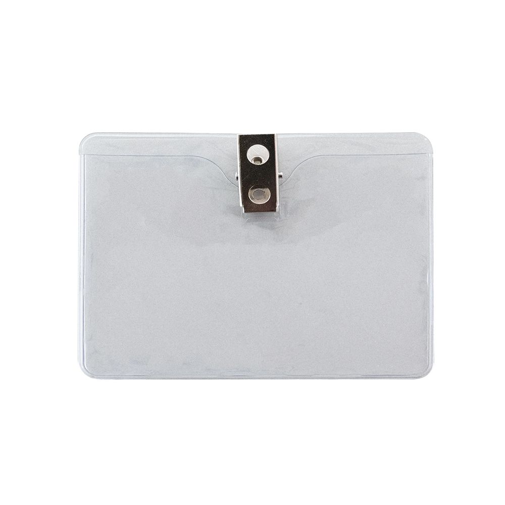 Advantus Horizontal Badge Holder with Clip 3.75 x 2.75 inches   75456