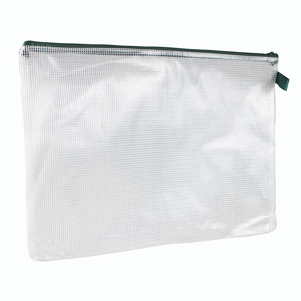 QConnect Pouch Mesh Bag with Zip  16 in x 12.5 in   STY34124