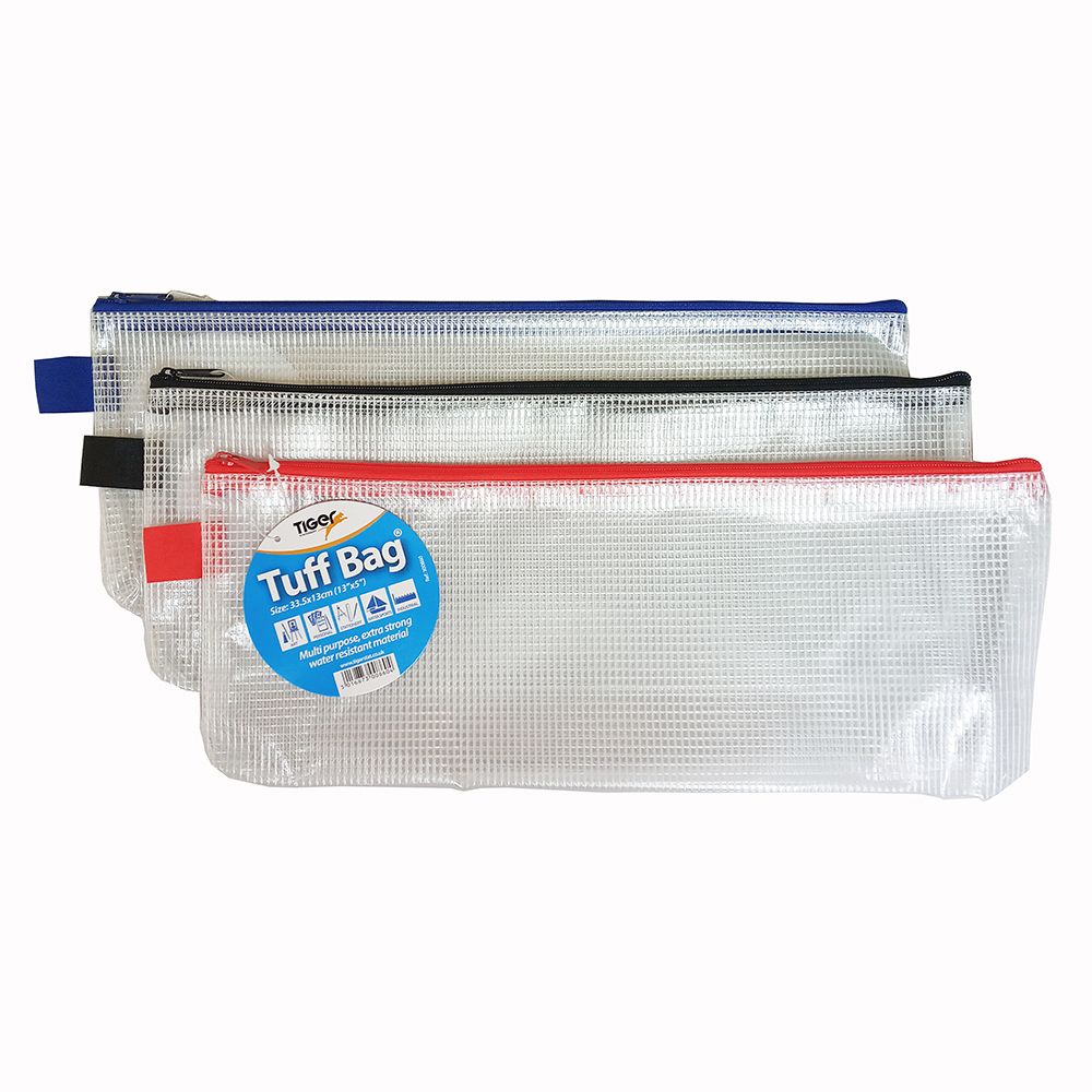 Tiger Heavy Duty Clear Mesh Tuff Bag 335 x 130mm (13 in x 5 in) 300860