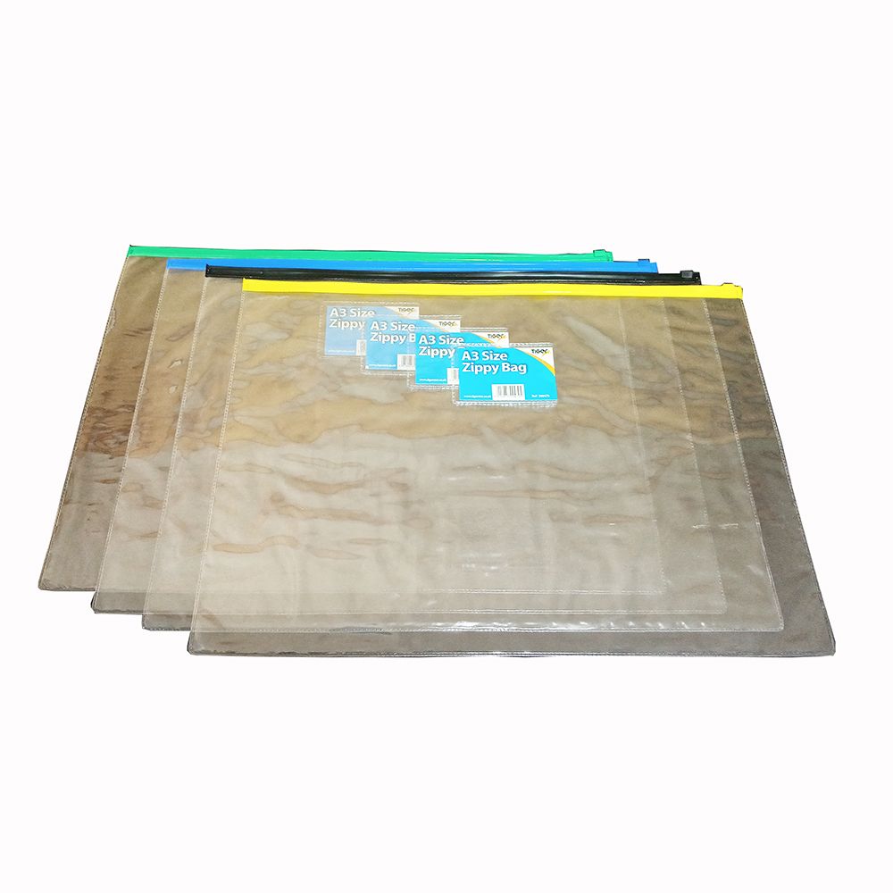 Tiger Zippy Transparent Bag PVC  A3    300470