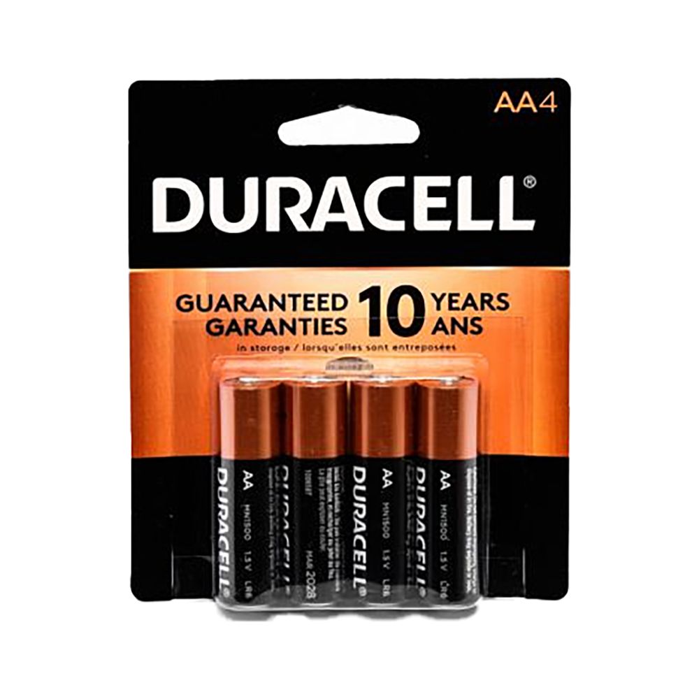 Duracell Alkaline Battery  AA         MN1500    ea-pk/4