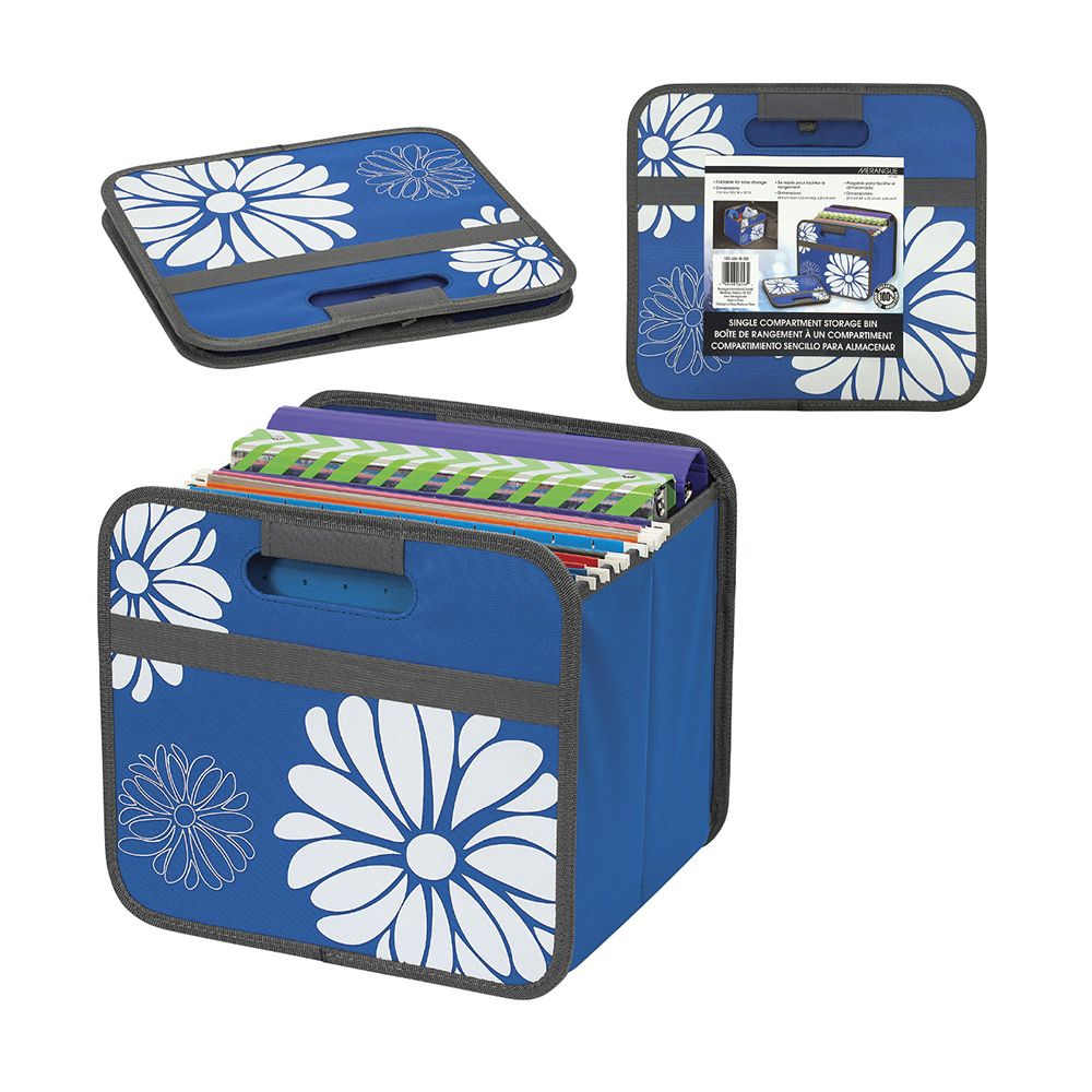 Merangue Single Foldable Bin  Blue 1025-6061-00
