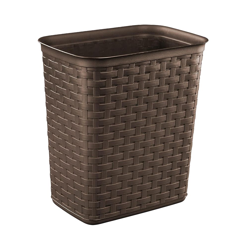 Sterilite Rectangular Bin Weave Pattern Espresso 13Litre 1034LAB6P