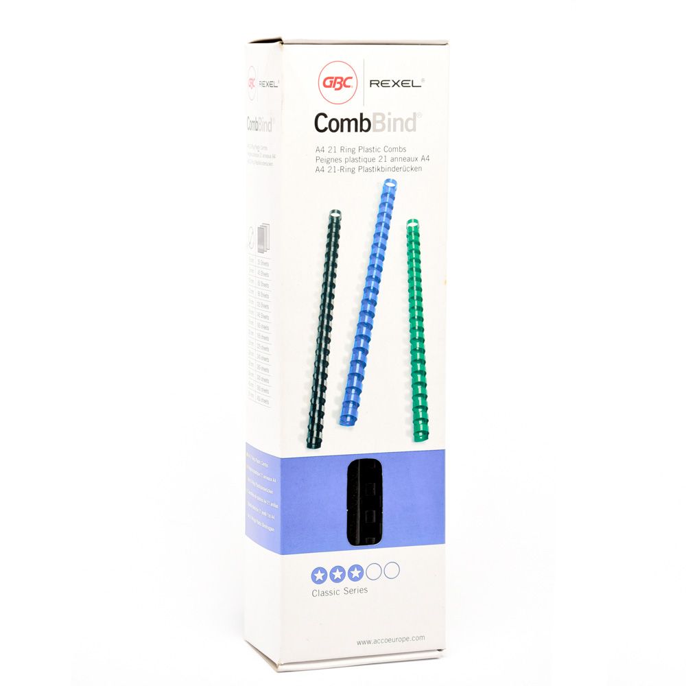 Rexel GBC Binding Comb Black 8mm (5/16 in) A4  4028174U   per comb