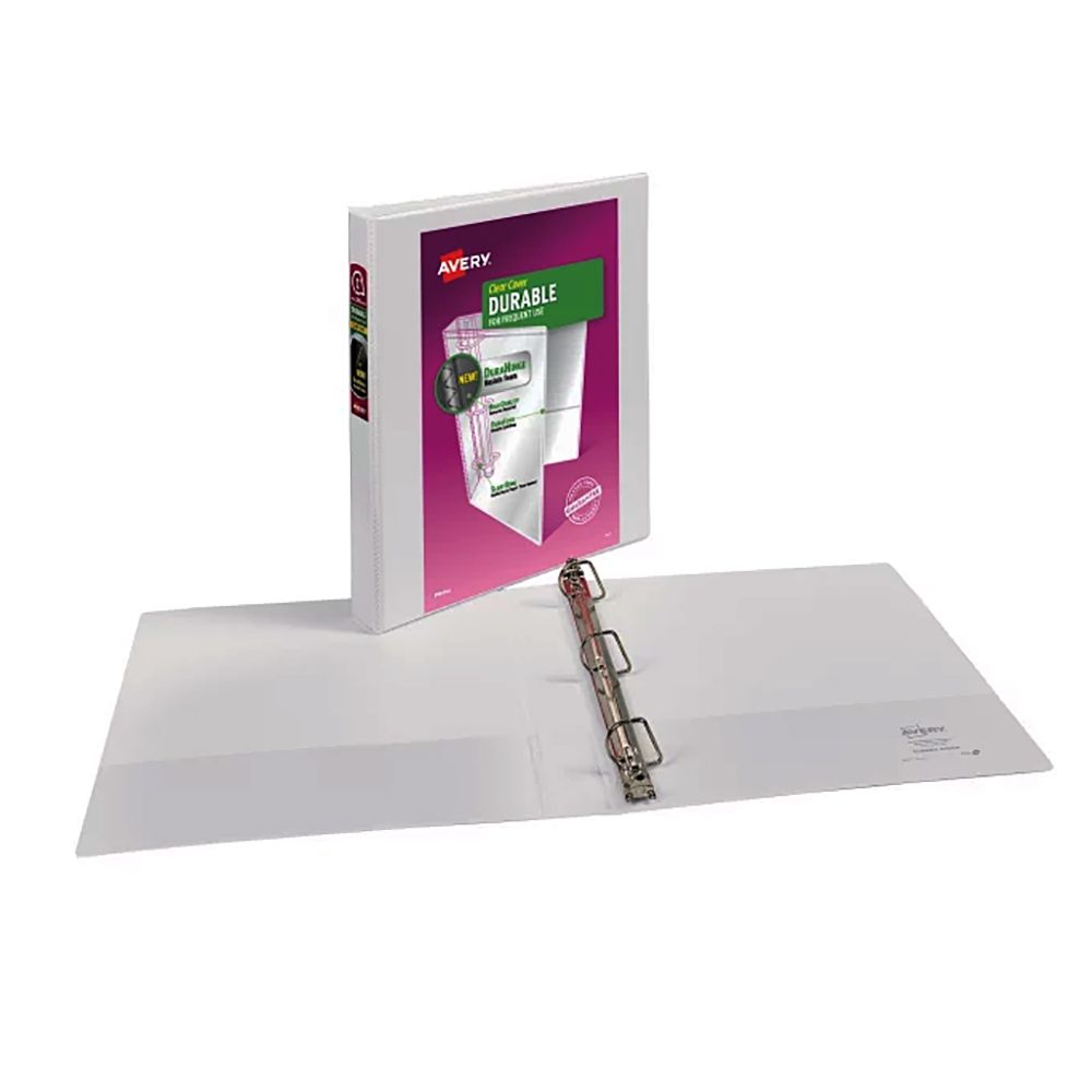 Avery Durable 3Ring View Binder 1in  Assorted Colours  17018 ea