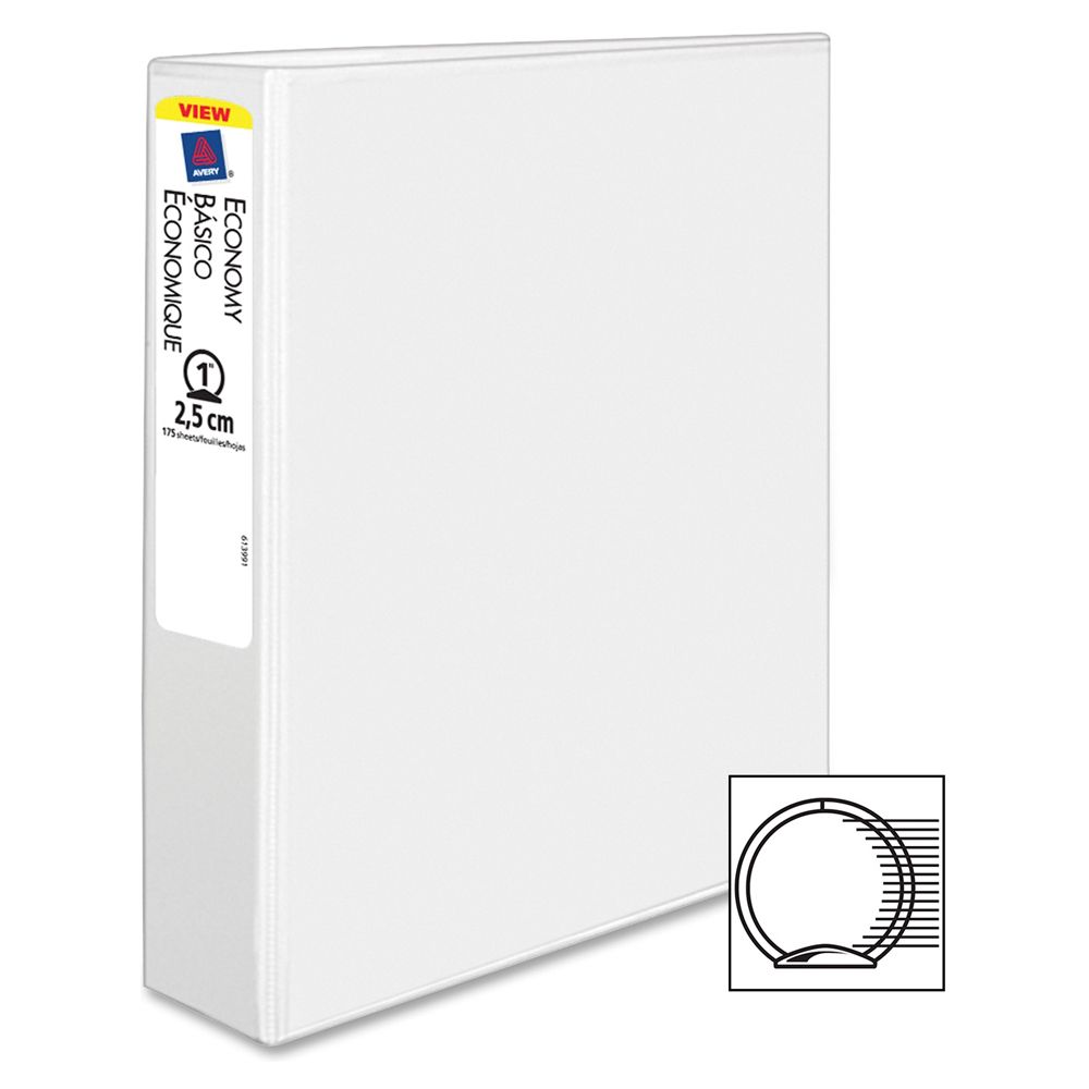 Avery 3Ring View Binder 1 inch  White              5760