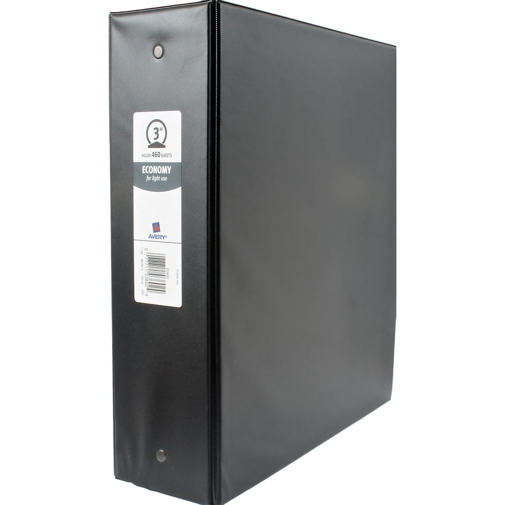Avery 3Ring Binder 3 inch   Black                   3602