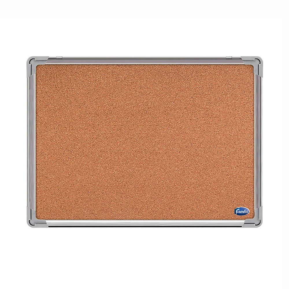 Forofis Cork Board with Aluminum Frame  18 x 24 inches  91013