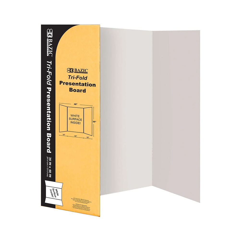 Bazic Trifold ?White Display Board  36 x 48  BZ5033