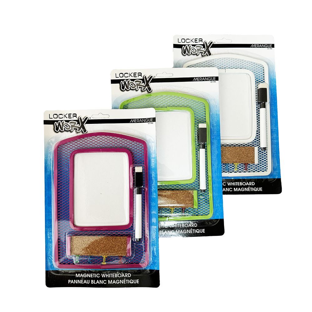 Merangue Magnetic White/ Cork Board w/Mesh Frame 1018-6641