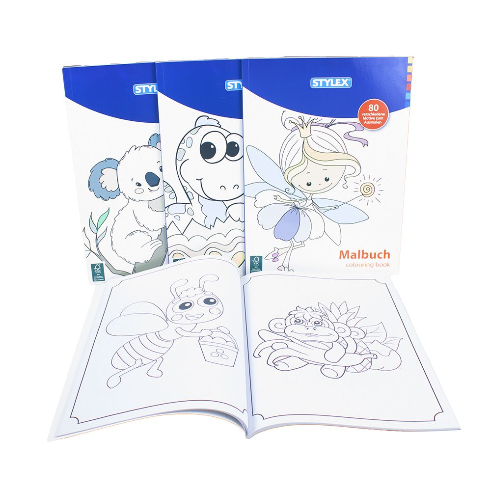 Stylex Assorted Colouring Book 80pgs   77081 ea
