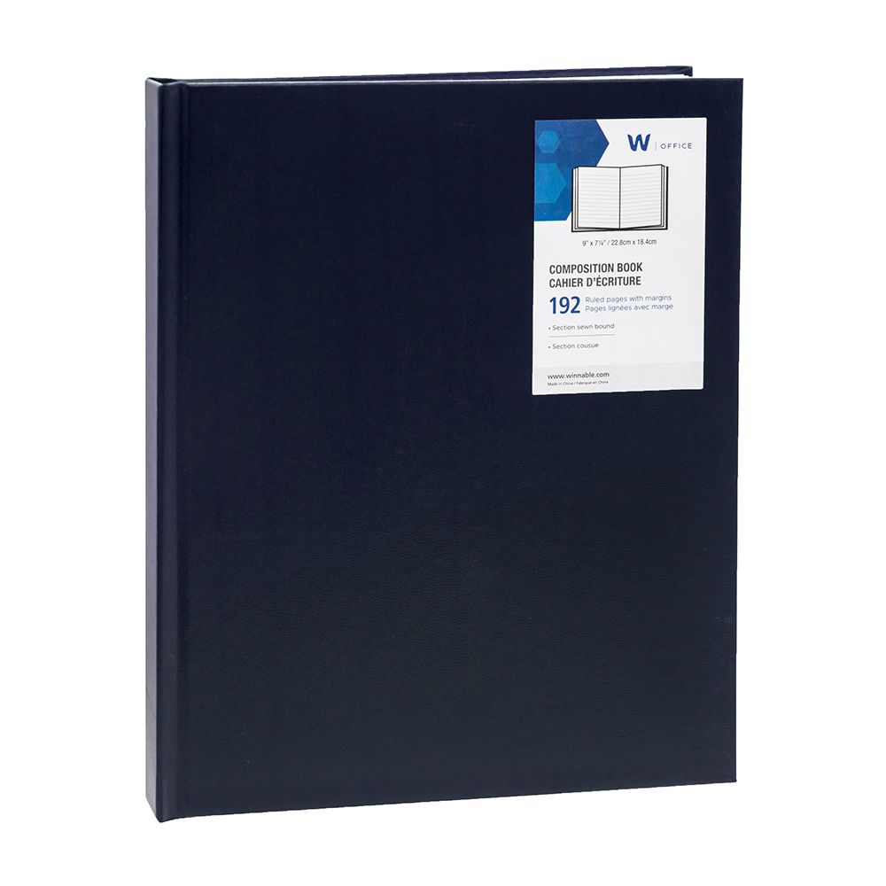 Merangue Hard Cover Composition Book 9 x 7.5 Blue W9-02-BE