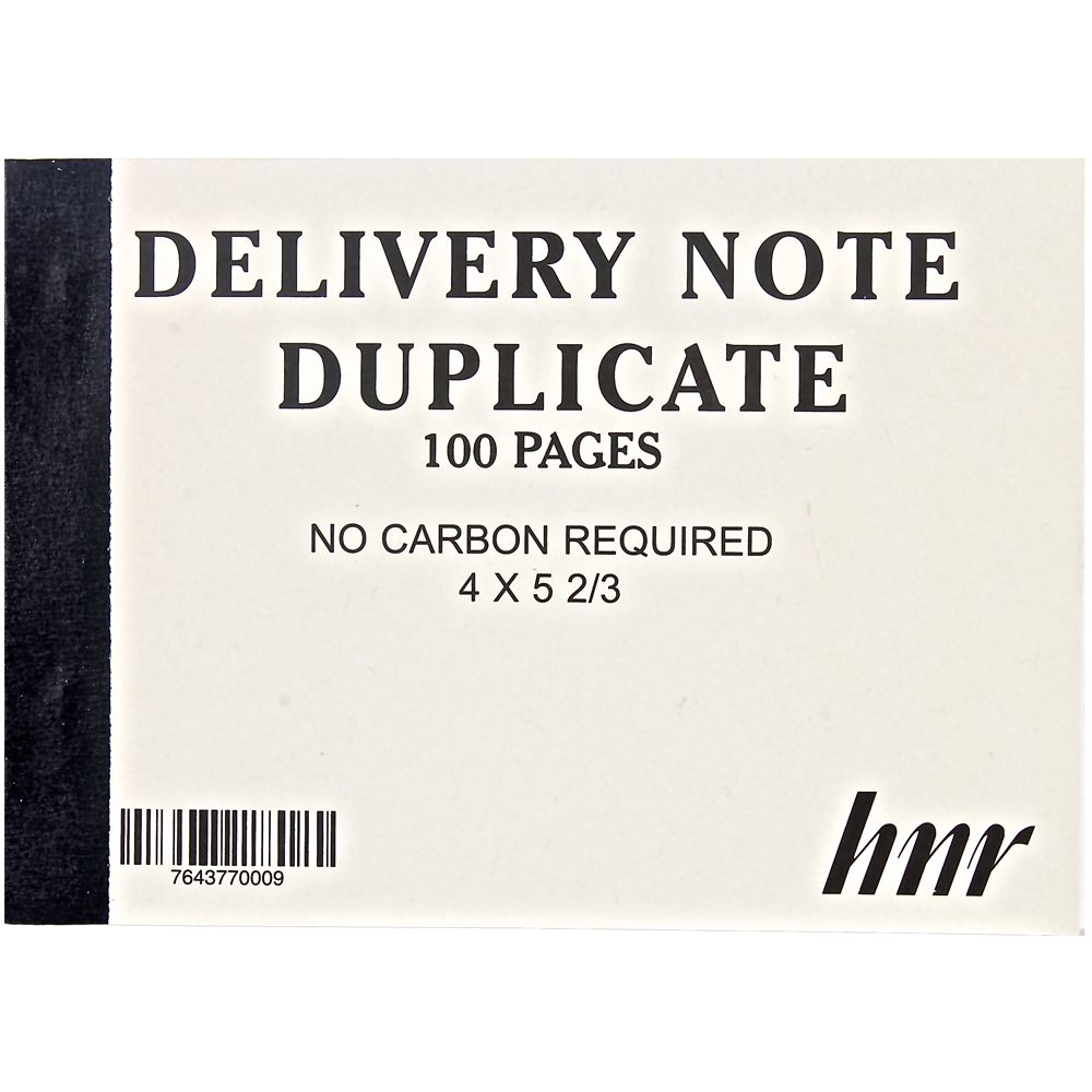 HNR Duplicate Delivery Book  4 x 5 2/3 No Carbon Required NCR (bx/80)