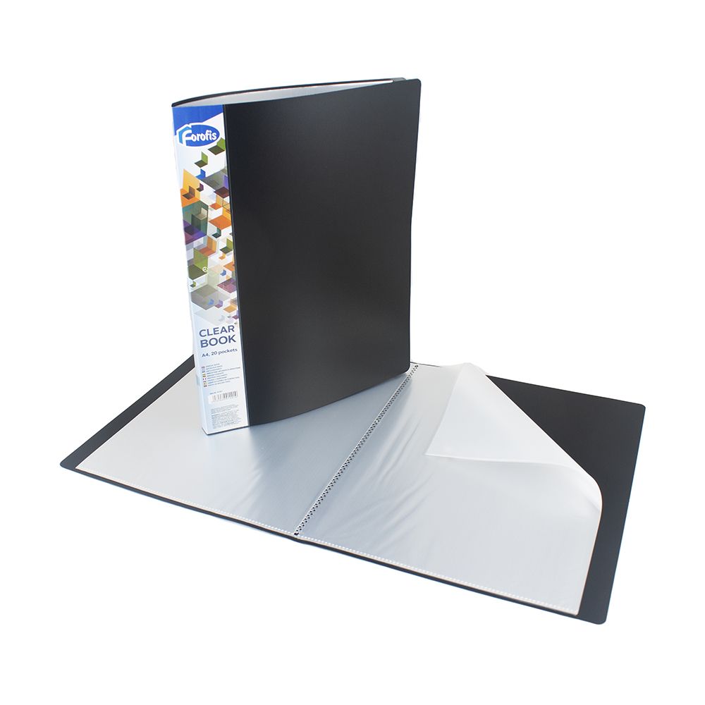FOROFIS 20 Pocket A4 Black Display Book 91201 ea