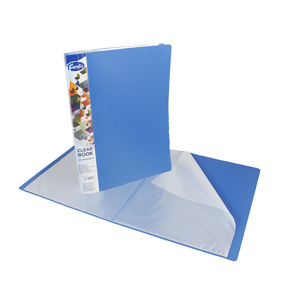 FOROFIS 20 Pocket A4 Blue Display Book 91202 ea