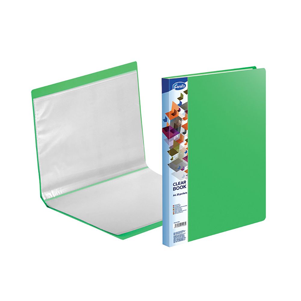FOROFIS 20 Pocket A4 Green Display Book 91203 ea