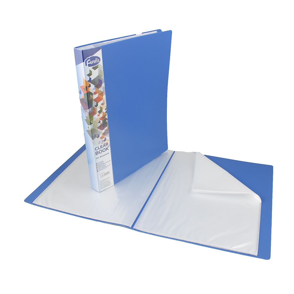 FOROFIS 40 Pocket A4 Blue Display Book 91210 ea