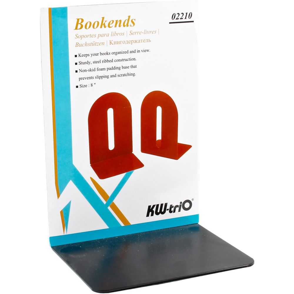 KW-triO Book-Ends 8 inch   Black             2210BLK ea-pr