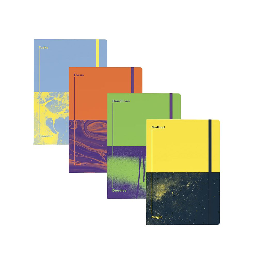 Collins A5 Notebook Split Ruled & Dotted Assorted JMEBVP545