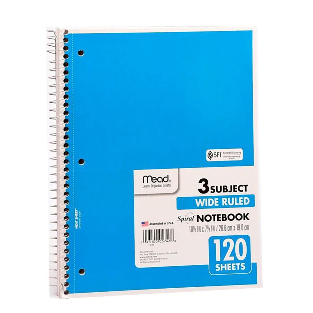 Mead Notebook   3-Subject      05746