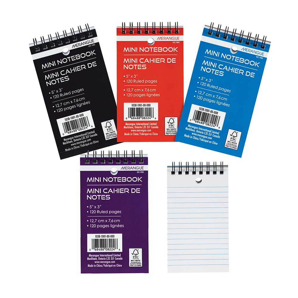 Merangue Top Coil Notebook 3 x 5  1038-1001