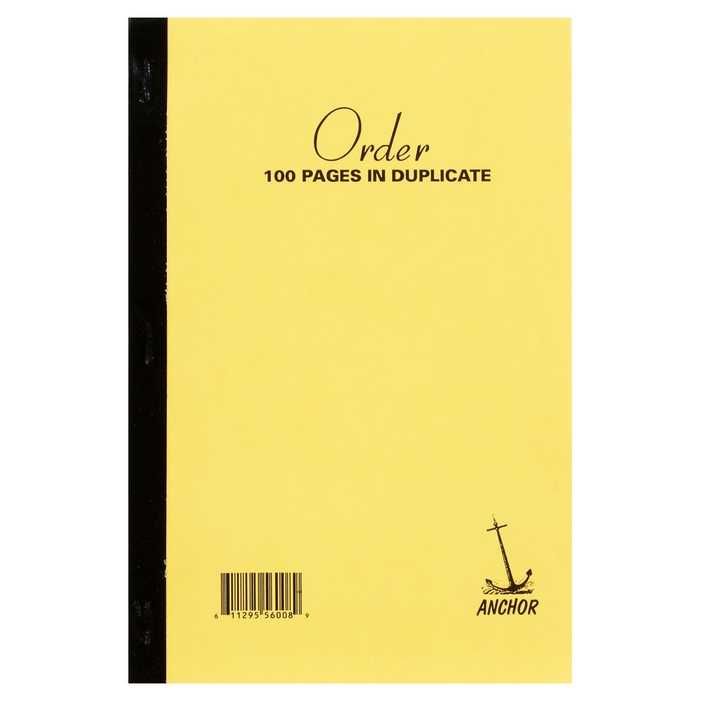 Anchor Order Book Duplicate   8 in x 5 in