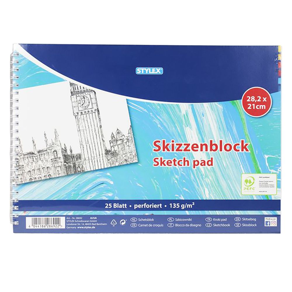 Stylex Sketch Book 11 x 8 inches Spiral bound   28692