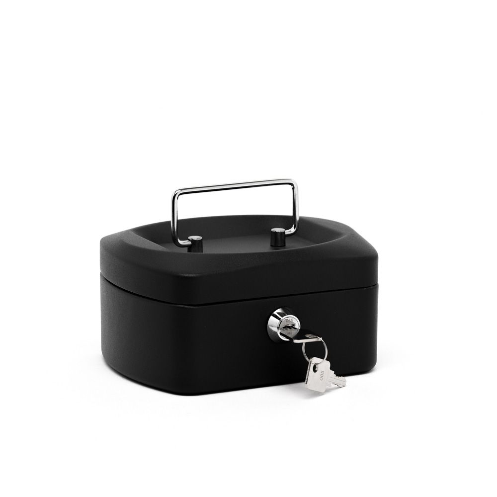 Q-Connect Cashbox 6 inch  Black    KF02601
