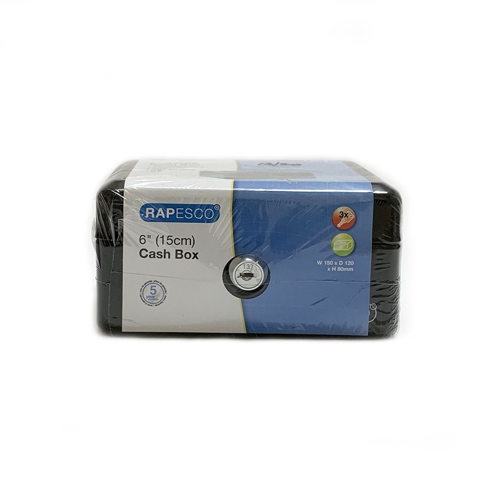 Rapesco Cashbox  6 inch  Black SB0006B1