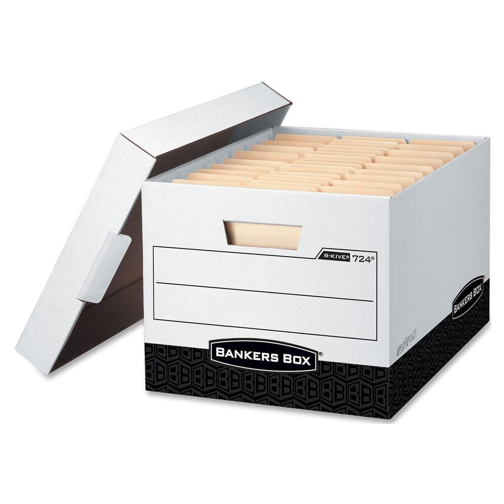 Fellowes Storage Box R-Kive Letter/Legal White Heavy Duty 0072408 (ea box)