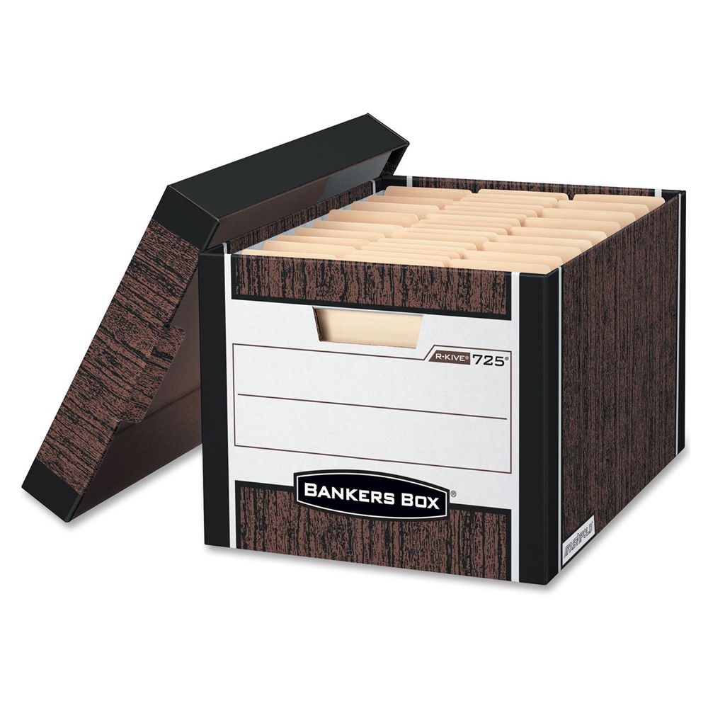 Fellowes Storage Box R-Kive Letter/Legal Woodgrain 00725 (ea box)
