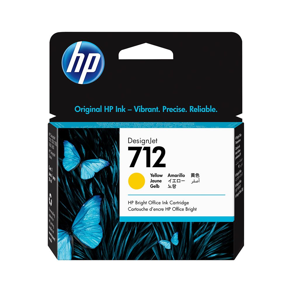 HP Designjet Cartridge #712  Yellow   3ED69A