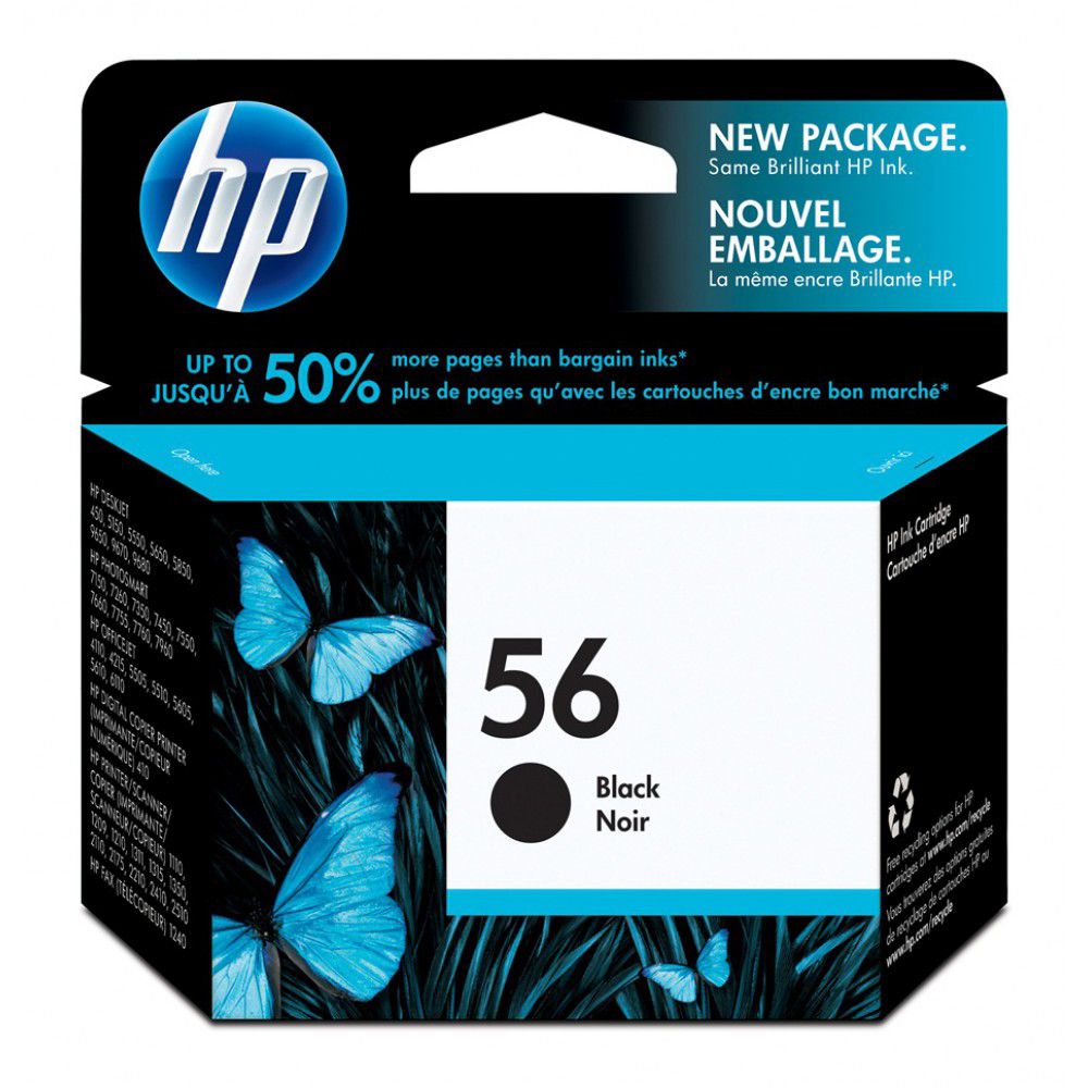 HP Inkjet Cartridge #56   Black   C6656AL