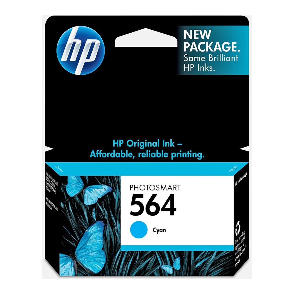 HP Inkjet Cartridge #564   Cyan   CB318WL