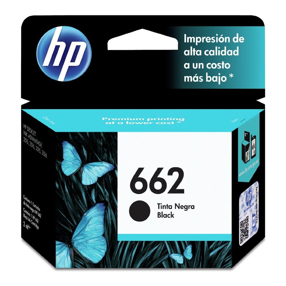 HP Inkjet Cartridge  #662 Black         CZ103AL
