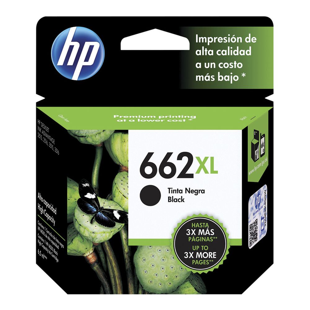 HP Inkjet Cartridge  #662XL Black         CZ105AL
