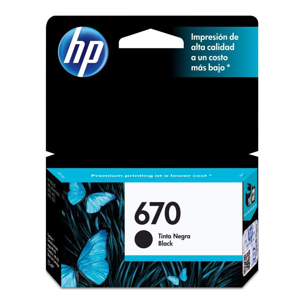 HP Inkjet Cartridge #670   Black   CZ113AL