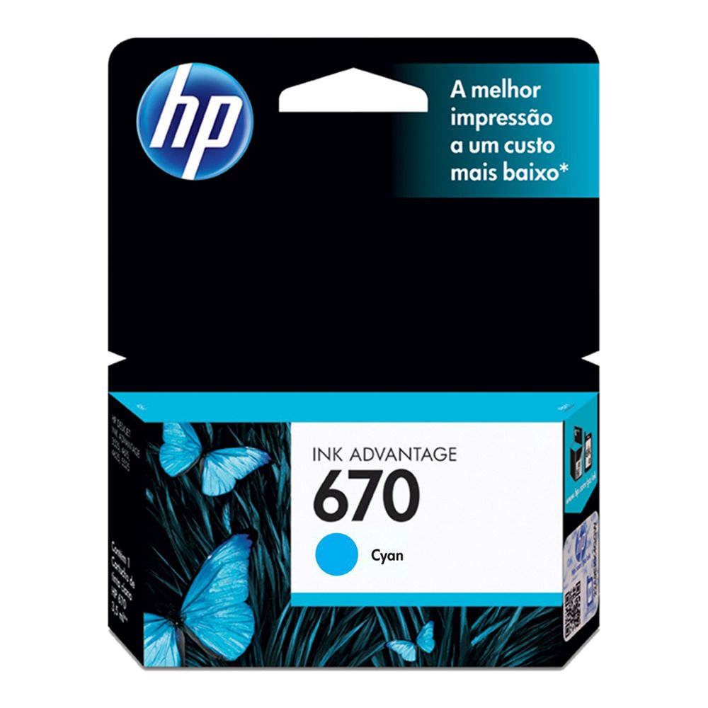 HP Inkjet Cartridge #670   Cyan   CZ114AL