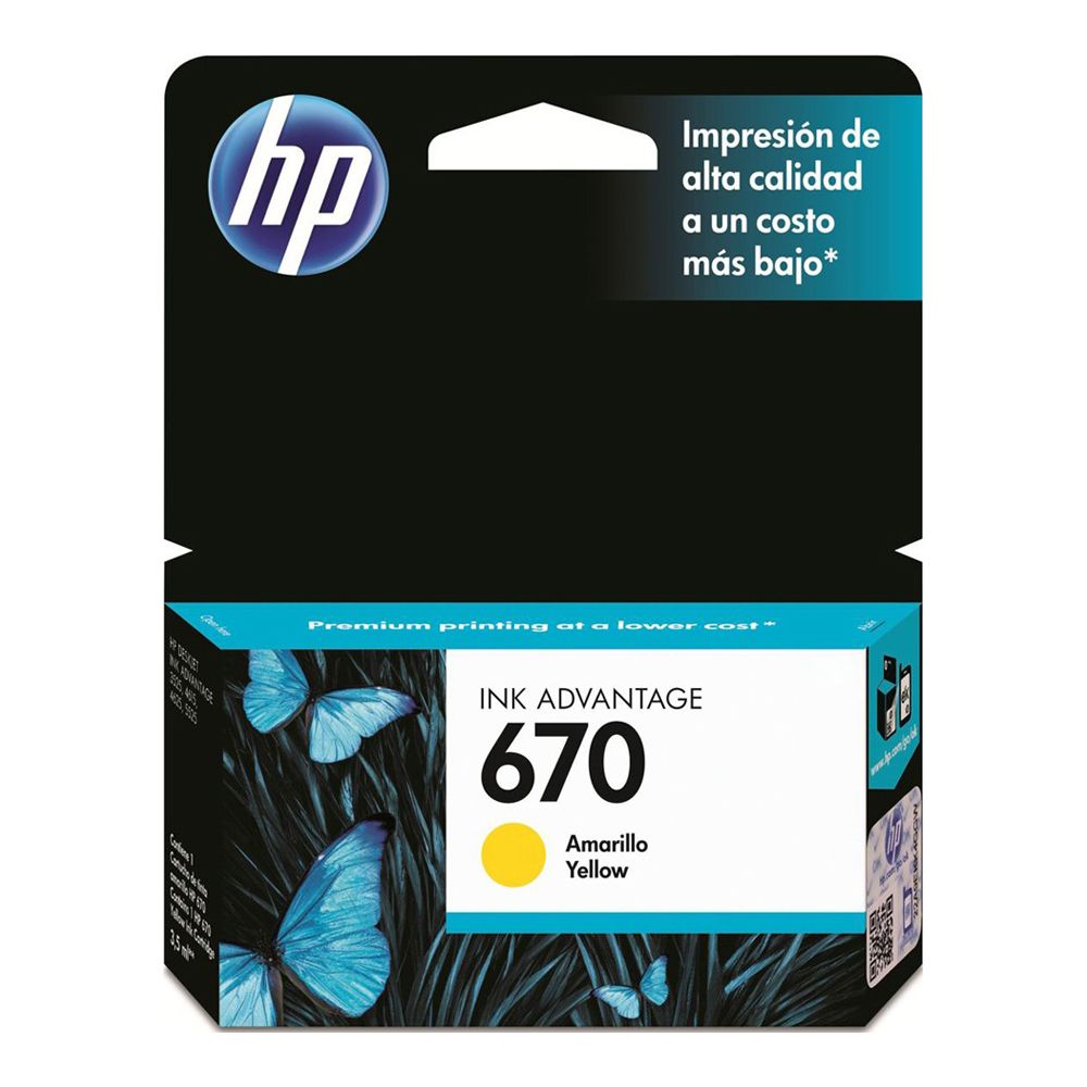 HP Inkjet Cartridge #670   Yellow   CZ116AL