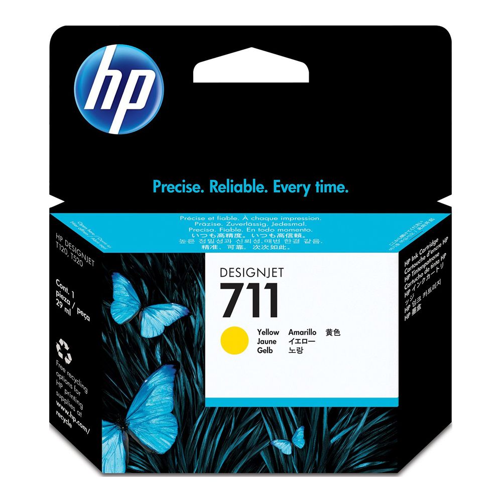 HP Designjet Cartridge #711  Yellow   CZ132A