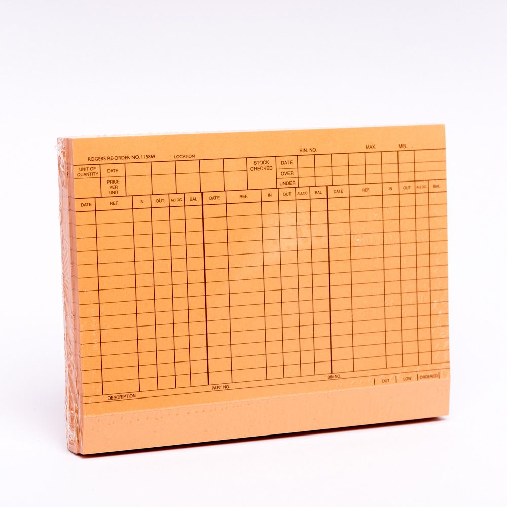 HNR Stock Card         115869 (ea card)