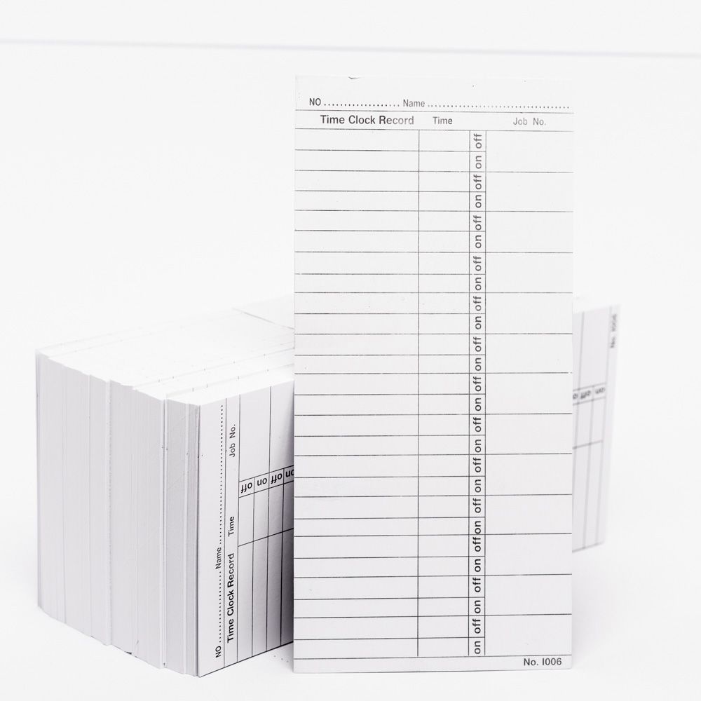 Amano PIX-3000 Electronic Time Card            W1006 (ea card)