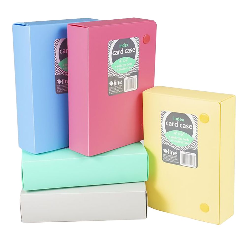 C-Line Index Card case 4 x 6 inches Asst Colours  58406