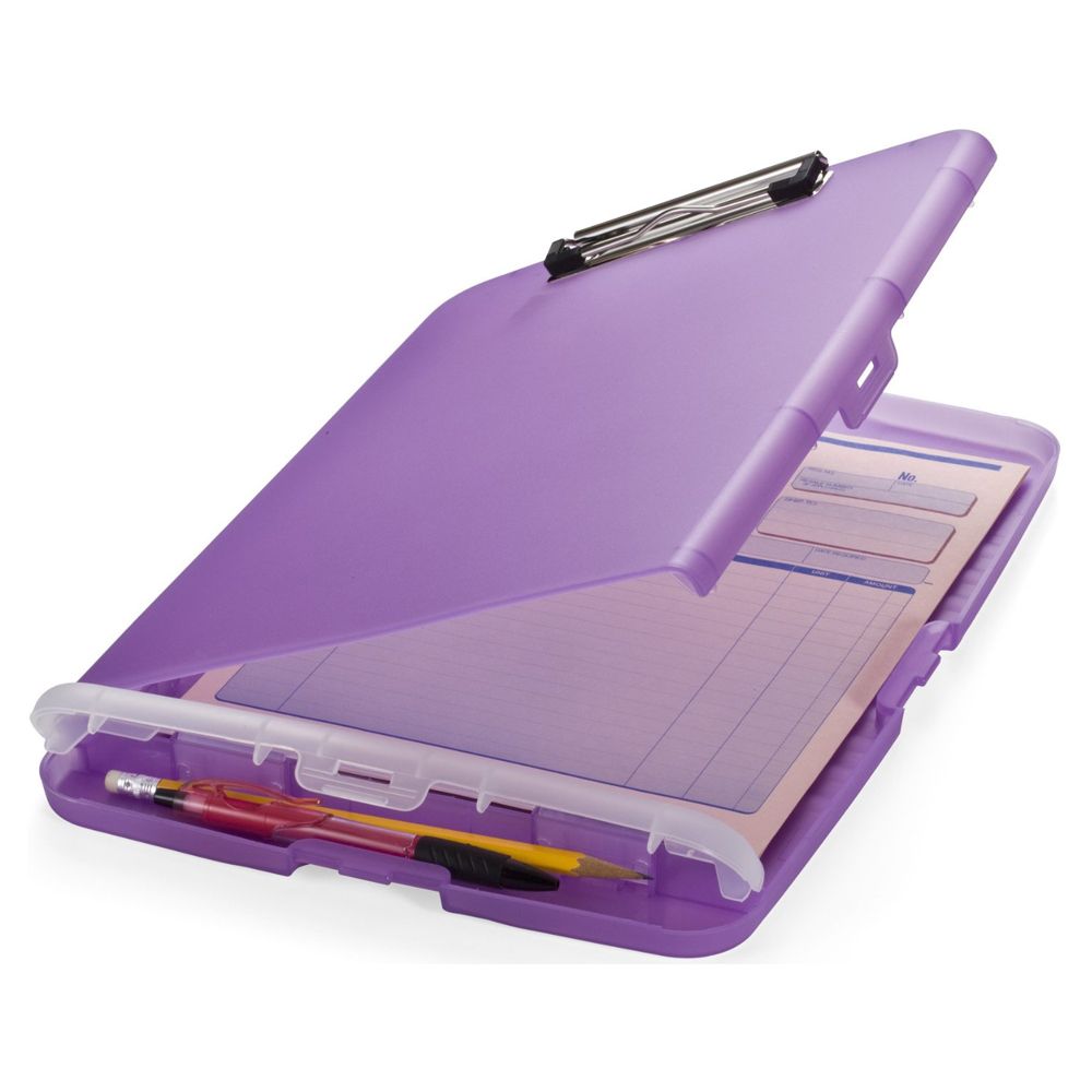 OIC Clipboard with Storage Box  Purple   83305