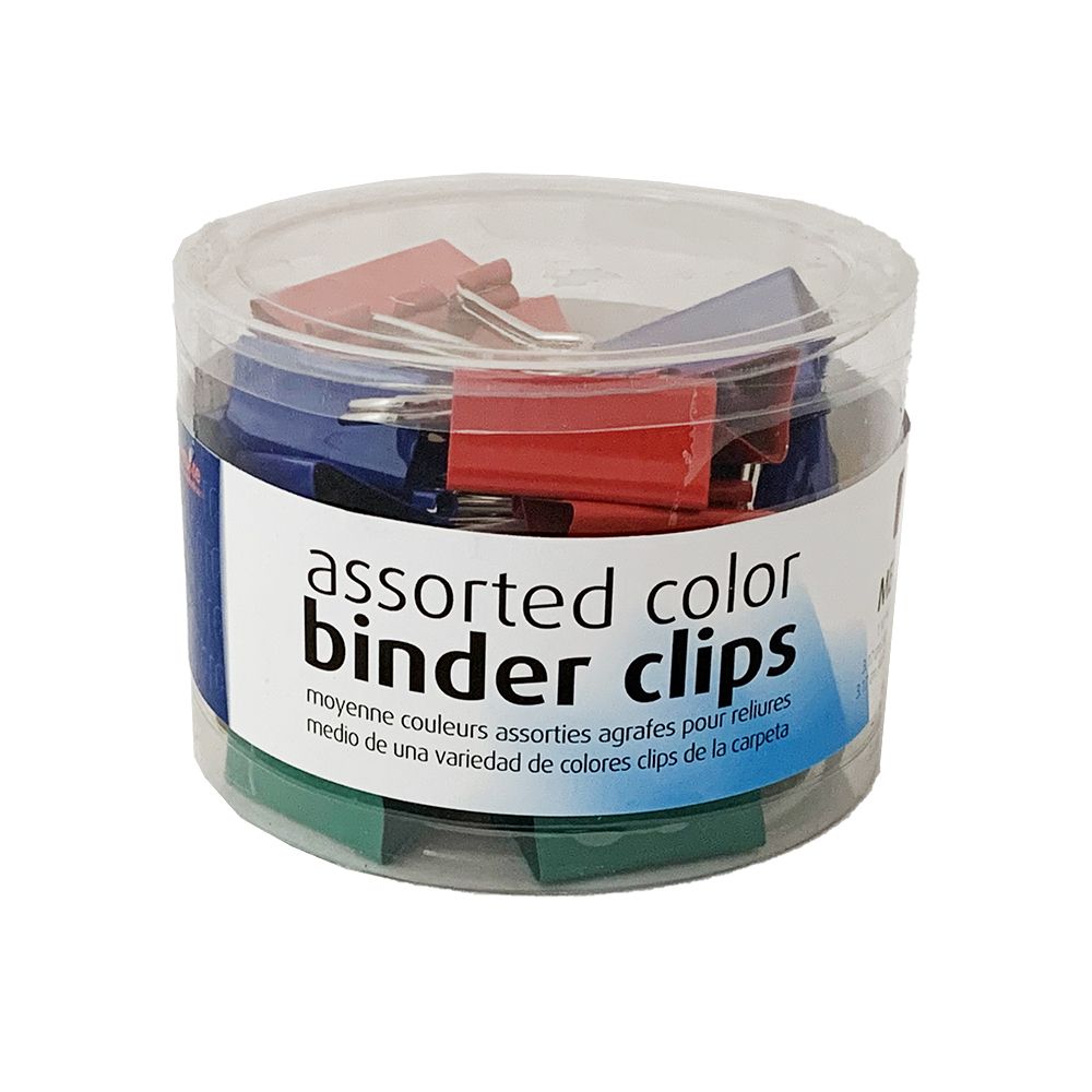 OIC Binder Clip Medium Assorted Colours       31029 ea-pk/24