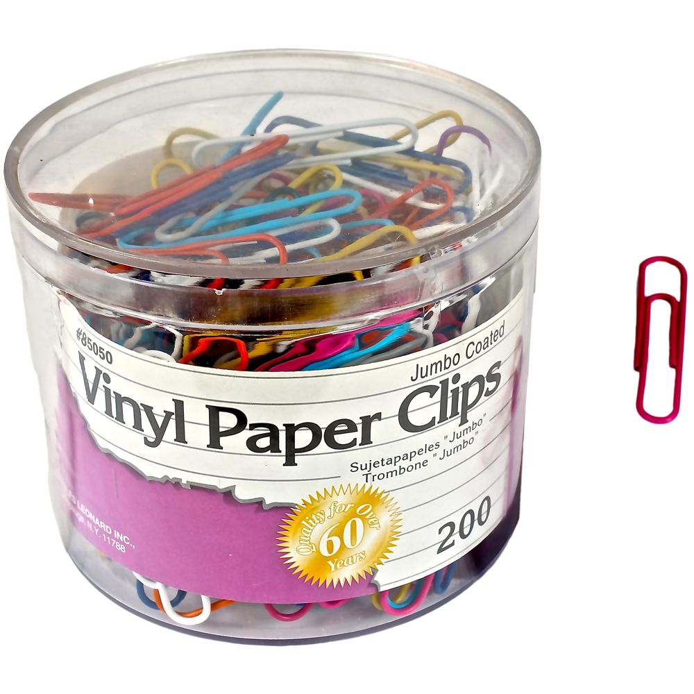 CLi Paper Clip Jumbo (Coloured)  1 14/16 in (48mm)      85050  ea-tub/200